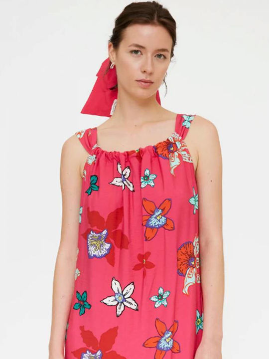 Summer Maxi Dress with Ruffles Red