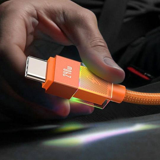 Usams USB 2.0 Kabel USB-C männlich - USB-C 240W PD Schwarz 1,2m SJ775USB01