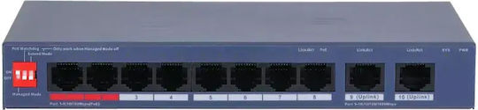 Dahua CS4010-8ET2GT-110 Managed L2 Switch with 10 Gigabit (1Gbps) Ethernet Ports