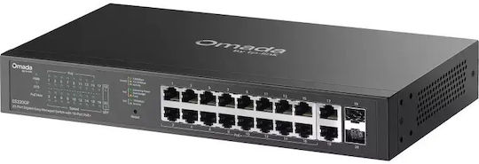 TP-LINK Omada ES220GP Managed PoE+ Switch με 18 Θύρες Gigabit (1Gbps) Ethernet και 2 SFP Θύρες