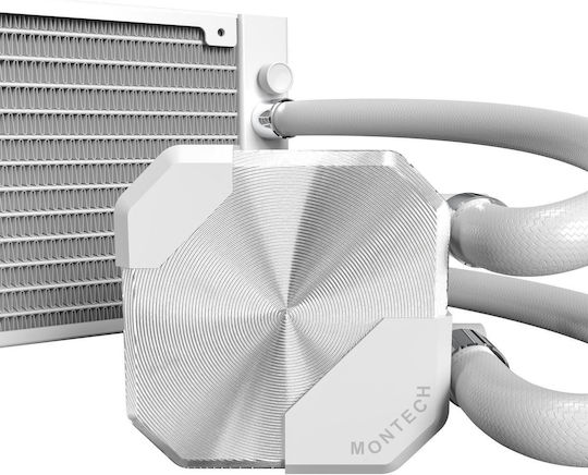 Montech HyperFlow Silent 360 Охлаждане AIO CPU с 3 Вентилатора 120mm Бял
