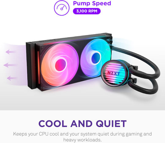 NZXT Kraken Core 360 Охлаждане AIO CPU с 3 Вентилатора 120mm и RGB Осветление