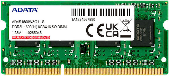Adata DDR3L Cu Modul 1x8GB și Frecvență 1600 Pentru Laptop