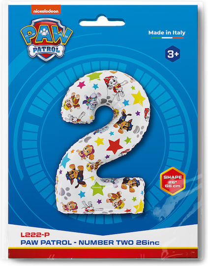 Foil Balloon Number 2 Paw Patrol 53x71cm New