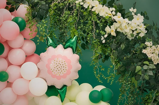 Μπαλόνι Baby Shower Λουλούδια Jumbo Ροζ 70εκ.