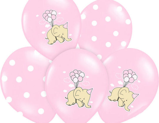 Set 6 Luftballons Latex Rosa 30cm
