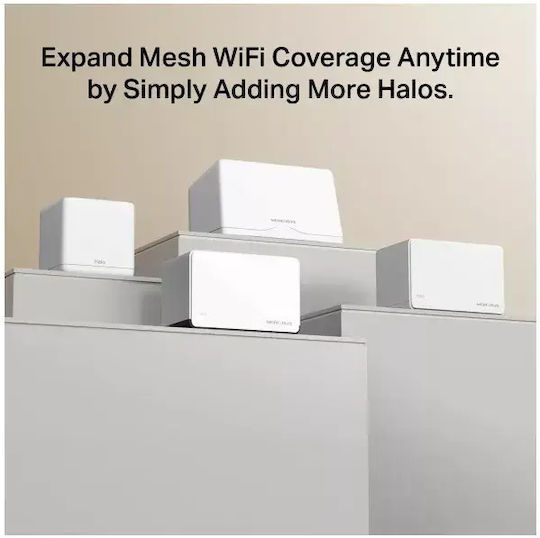 Mercusys Halo H85X WiFi Mesh Network Access Point Wi‑Fi 6 Dual Band (2.4 & 5GHz) in Triple KIt