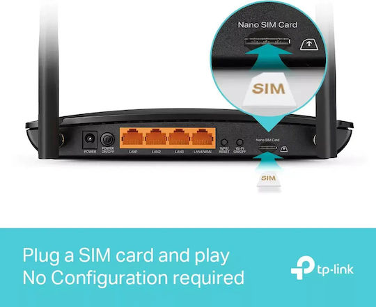 TP-LINK Archer MR600 v1 Tragbarer 4G Router Wi‑Fi 5 mit 4 Anschlüssen