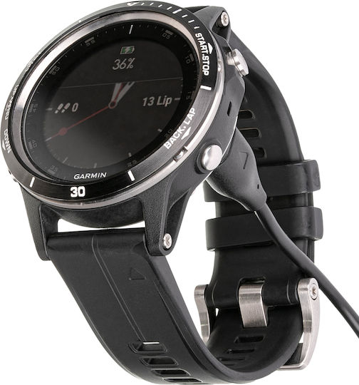 Akyga Charging Cable Ladegerät für Garmin Fenix 6 / 5 / VivoActive 3 / 4 Schwarzς
