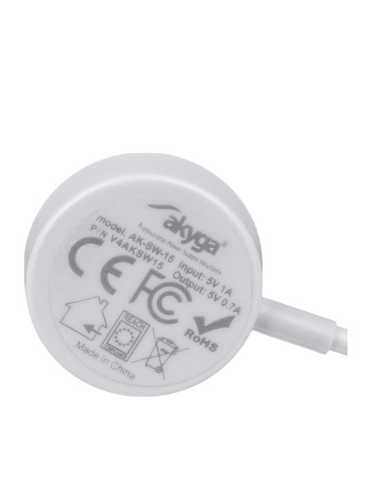 Akyga AK-SW-15 Charging Cable Λευκό (Apple Watch)