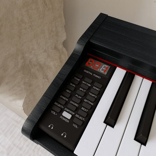 Kruger & Matz Electric Stage Piano KMDP-45-BK with 88 Weighted Keys Black
