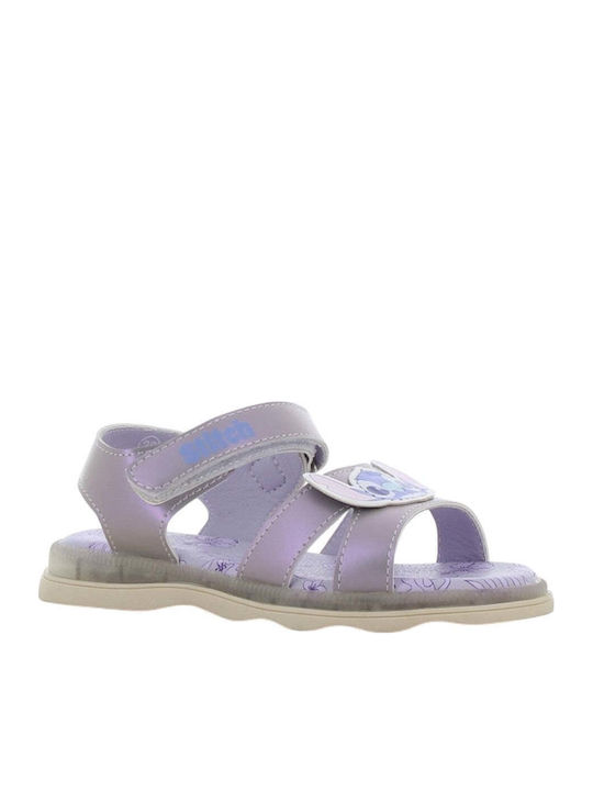 Kids' Sandals Lilo & Stitch with Hoop & Loop Closure and Lights Lilac
