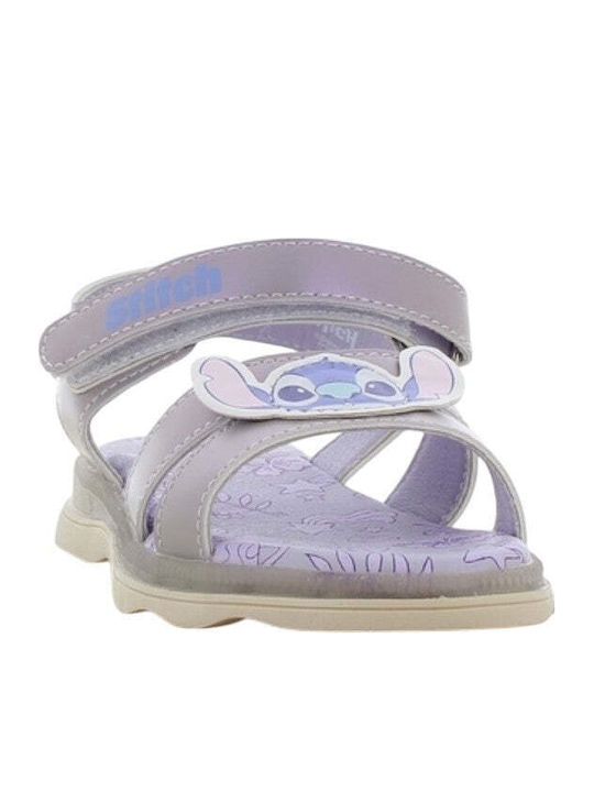 Kids' Sandals Lilo & Stitch with Hoop & Loop Closure and Lights Lilac