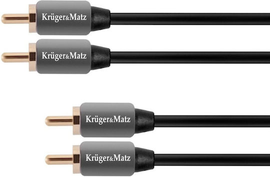 2 Rca To 2 Rca Cable 3 M Kruger&matz