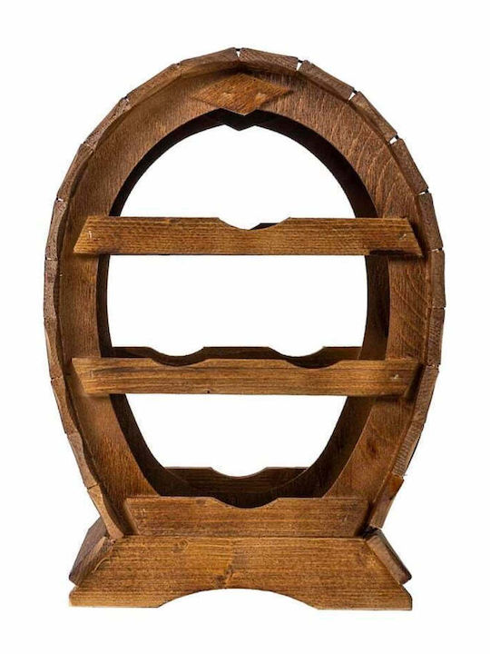 Suport De Sticle Din Lemn Cu Picioare Pentru 4 Sticle Maro 30 Cm