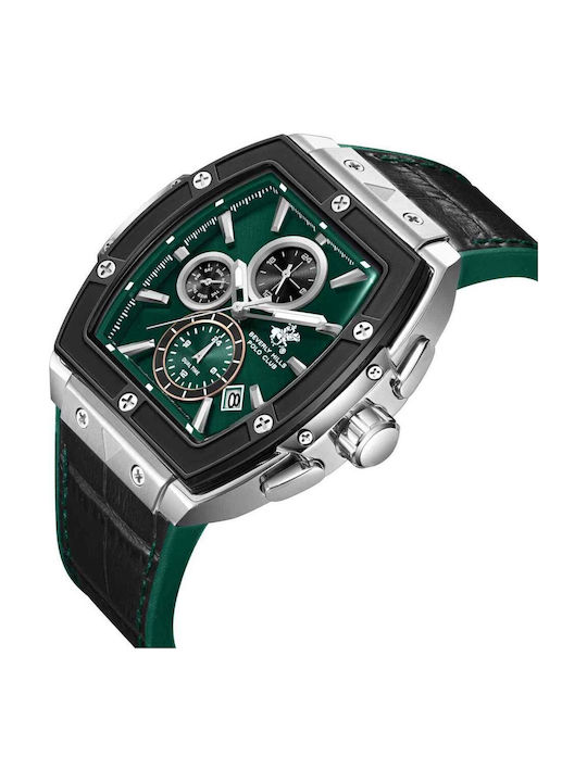 Beverly Hills Polo Club Dual Time Herrenuhr Batterie mit Schwarz Gummi Armband