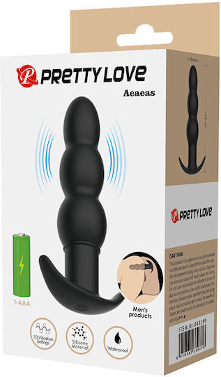 Pretty Love Anal Plug mit Vibration Schwarz