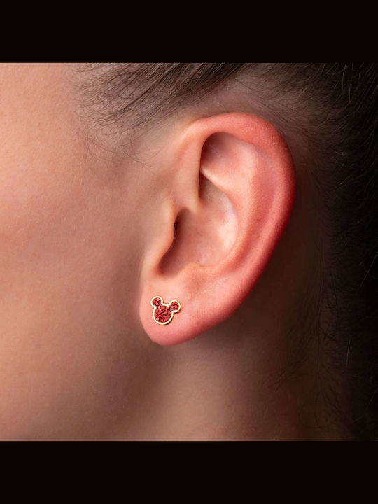 Disney Mickey Mouse Kids Stud Earrings with Stones Made of Steel