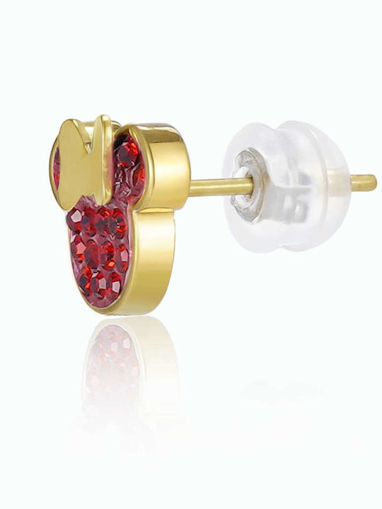 Disney Minnie Mouse Kids Stud Earrings with Stones Made of Steel