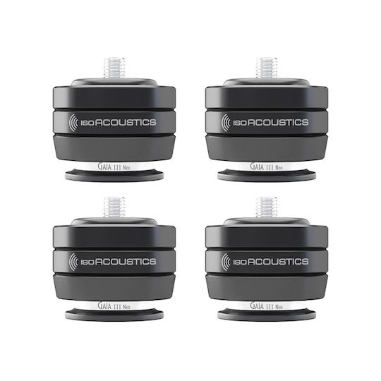 Isoacoustics Gaia Iii Neo Set Four High Isolation Speaker Shock Absorber Feet Black
