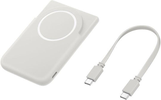 Samsung Magnet MagSafe Power Bank 5000mAh 15W με Θύρα USB-C Γκρι