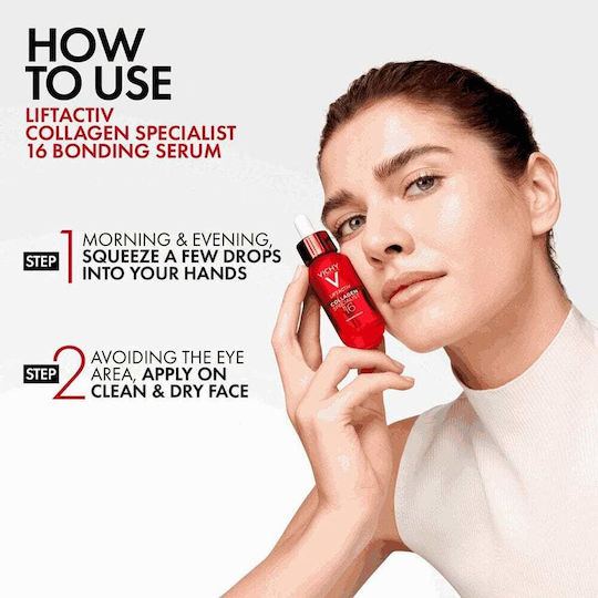 Vichy Liftactiv Collagen Specialist 16 Bonding Serum Hidratant și Anti-îmbătrânire pentru Strălucire și Tonifiere Față 30ml