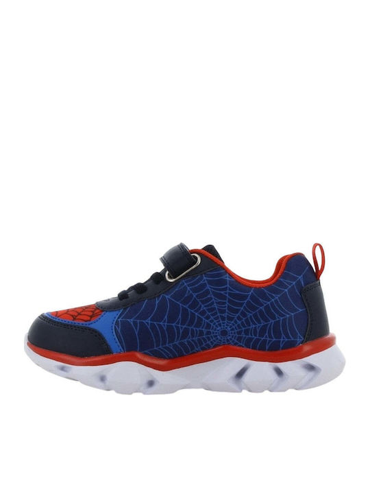 Kids Sneakers Anatomic with Hoop & Loop Closure & Lights Black