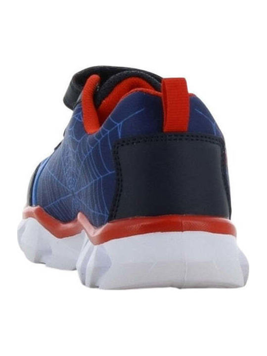 Kids Sneakers Anatomic with Hoop & Loop Closure & Lights Black
