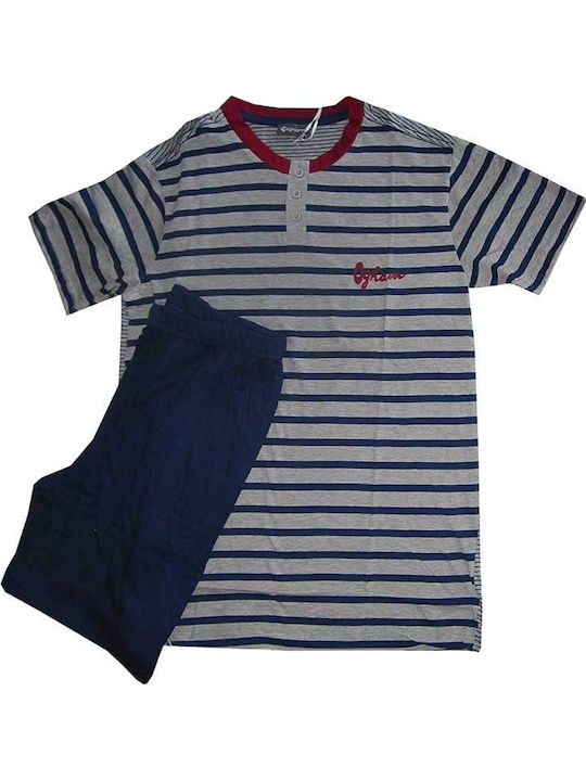 Ogham Sommer Herrenpyjama Bluse OG4310blau