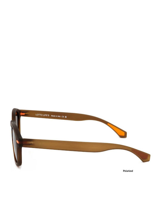 Lotto Unisex Sunglasses with Brown Frame and Brown Lenses LS1016