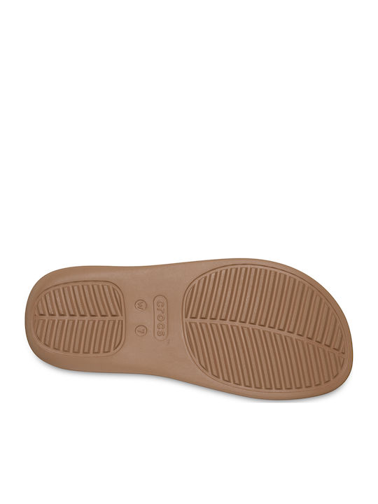 Getaway Flip Flops with Platform in Brown Colour