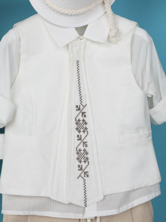 Bambolino Costum De Botez Pentru Băiat Fanis1957 Albastru Deschis