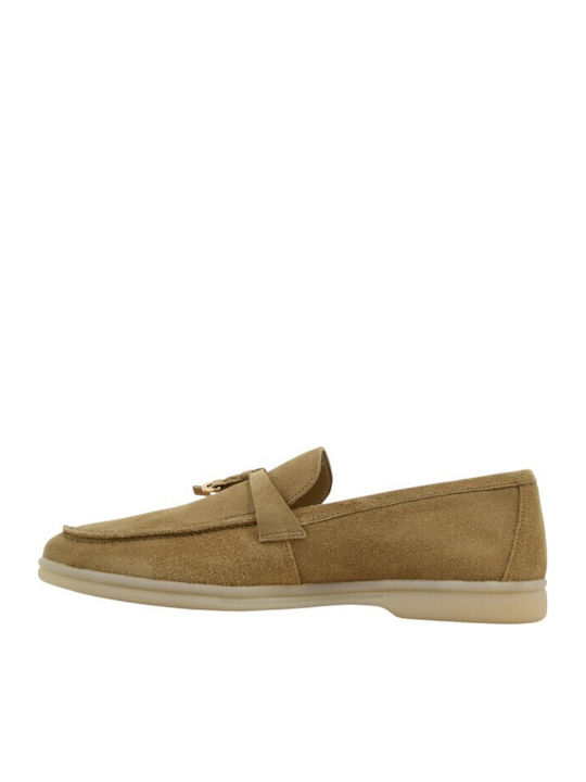 Leather Women's Moccasins in Brown Colour E500-kamel