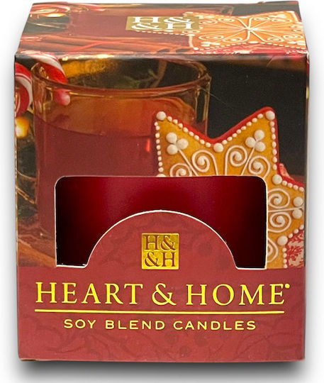 Heart & Home Χριστουγεννιάτικο Κερί Κόκκινο Santa Claus