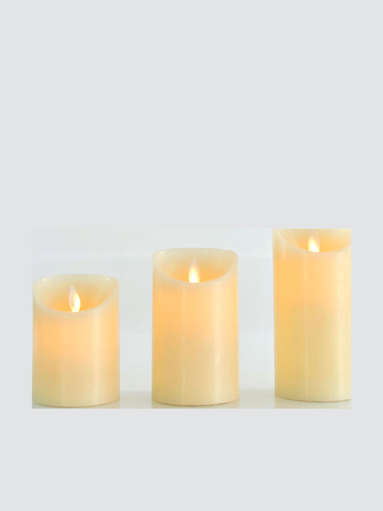 Eurolamp Christmas Plastic White Battery Candle 10x7.5cm