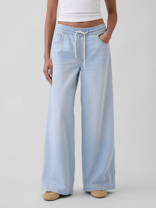 Women's Jean Pants Mid Rise in Baggy Leg Style