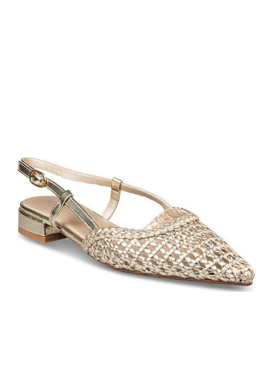 Envie Shoes Γυναικείες Μπαλαρίνες Slingback σε Χρυσό Χρώμα Envie Shoes Γυναικείες Μπαλαρίνες Slingback σε Χρυσό Χρώμα