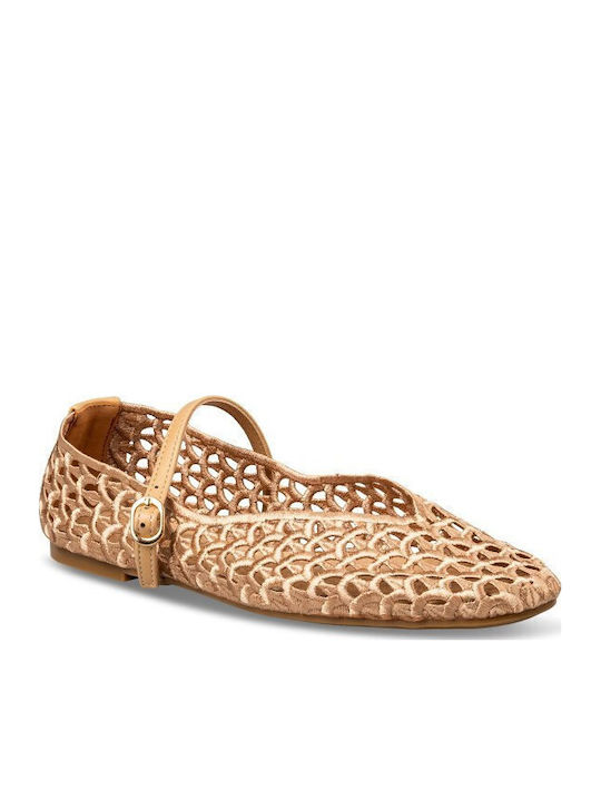 Envie Shoes Γυναικείες Μπαλαρίνες σε Μπεζ Χρώμα Envie Shoes Γυναικείες Μπαλαρίνες σε Μπεζ Χρώμα