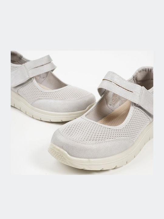 Damen Ballerinas in Grauer Farbe
