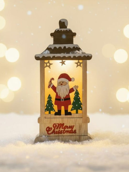 +Efo Christmas Wood Battery Lantern 20x10cm