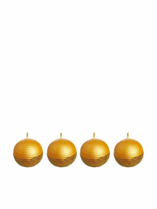 JK Home Decoration Crăciun Lumânare Portocaliu 4buc