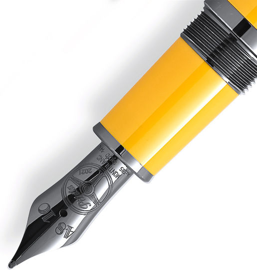MontBlanc Great Characters Enzo Ferrari Πένα Γραφής Κίτρινη με Μπλε Μελάνι