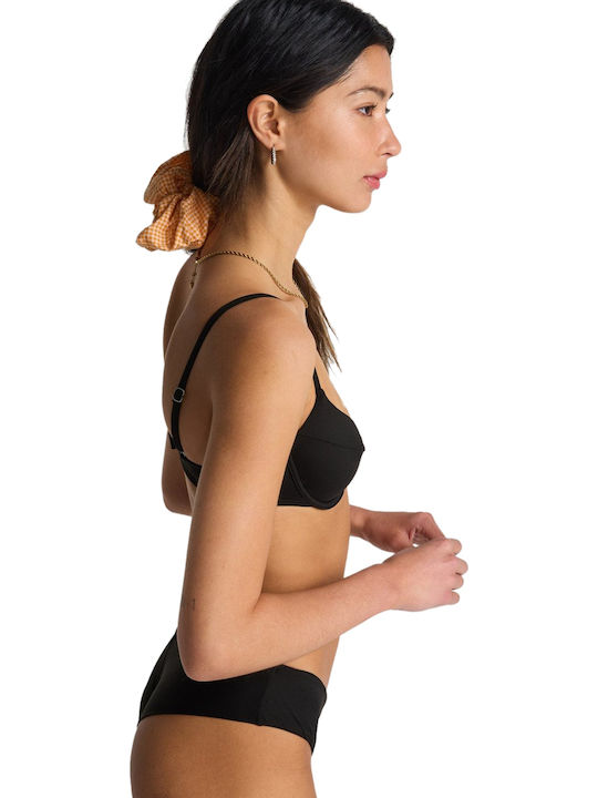 Sol Searcher Bikini Bra Black Pebble