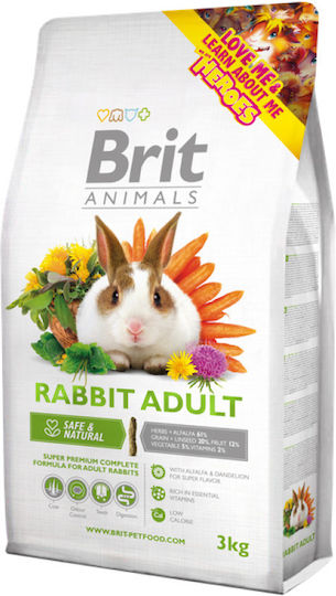 Brit Animals 3kg Dry Food for Adult Dogs with and Rabbit