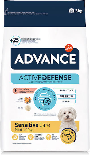 Advance 3kg Ξηρά Τροφή για Ενήλικους Σκύλους Μικρόσωμων Φυλών με Σολομό και Ρύζι