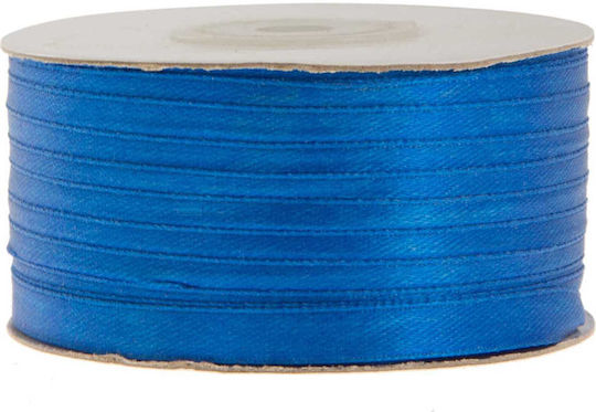 Dekorative Satinbänder Doppelseitig Blau 100m
