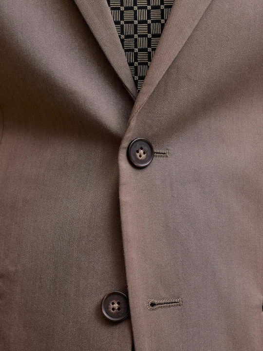 Men's Suit with Slim Fit Brown
