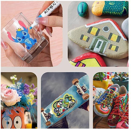 Aria Trade Acryl Marker Waterproof Set 80 Stück
