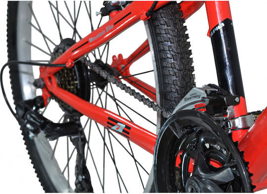 Alpina 24" Kids' Mountain Bike with Aluminum Frame Red