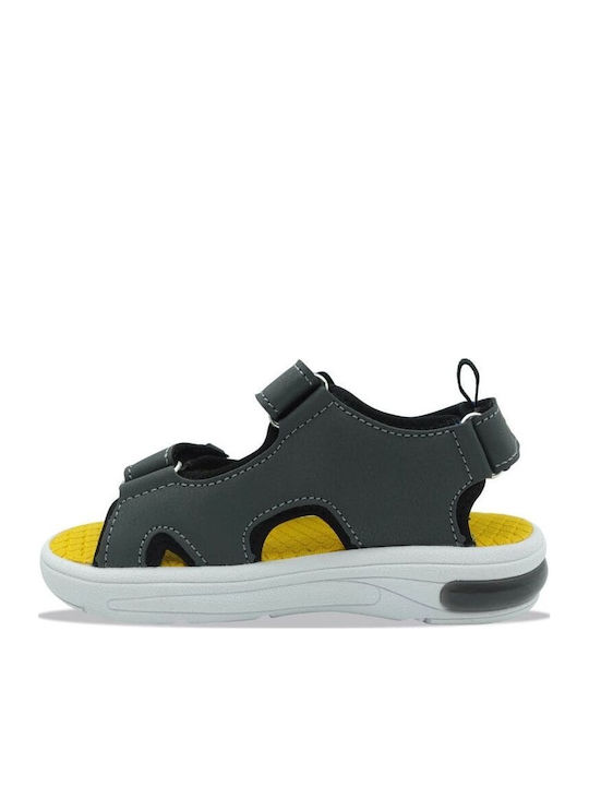 Kids' Sandals with Hoop & Loop Closure and Lights Black